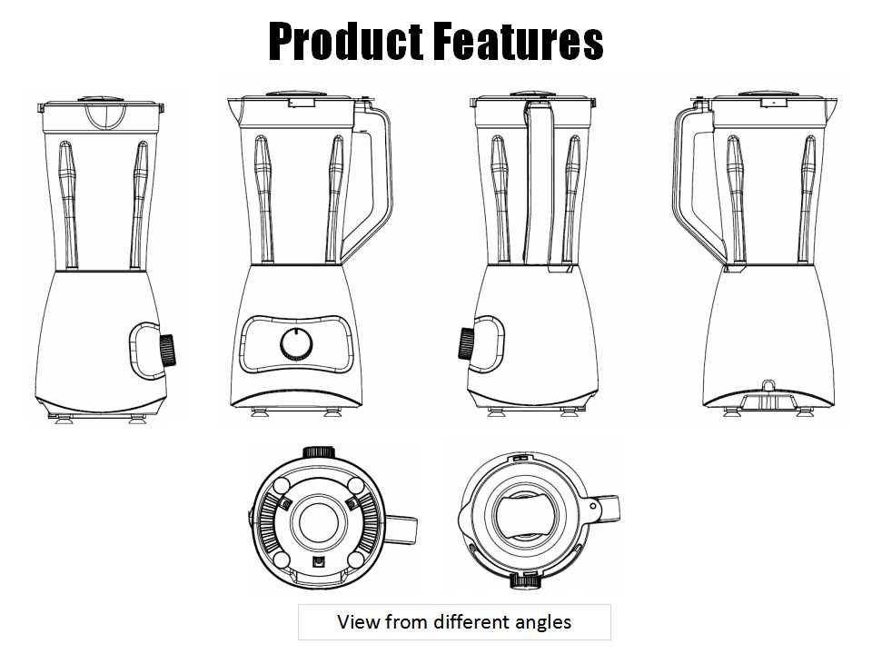 BL816W 600W GS EK1 table blender