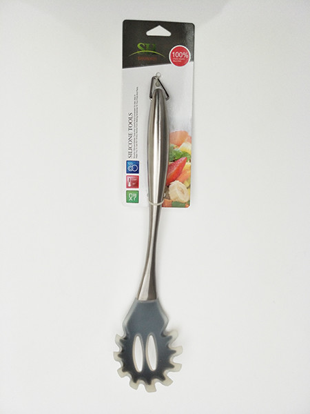 Nonstick Cooking Utensils 8 Piece,Silicone and Stainless Steel,Tong, Spoon,Spatula Tools,Pasta Server Ladle,Strainer