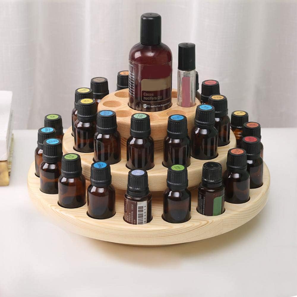 Customized high-quality 3-layer wooden perfume essential oil display rack storage rack