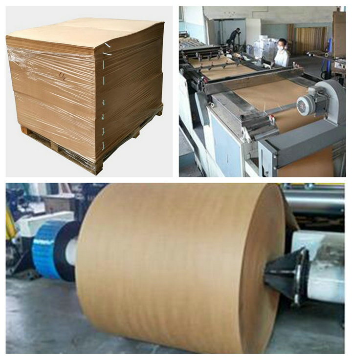 100GSM Environment Friendly Natural Brown Kraft Paper Jumbo Roll For Making Bag