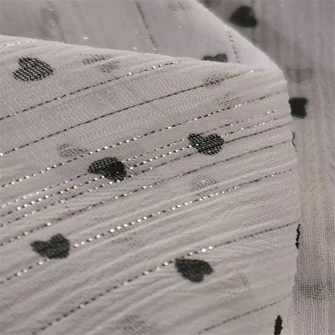 Digital Print Yarn Silver Chiffon Fabric 75dx75d 120gsm