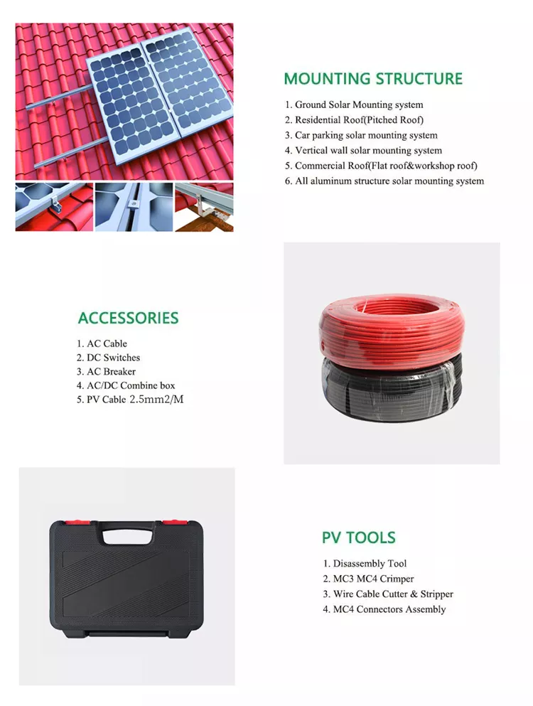 10kw On Grid Solar System Kit MPPT MC4 Home Solar Kits Complete Solar Panel Kit