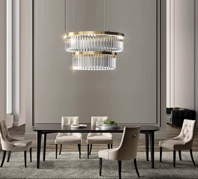 Modern LED Crystal Ceiling Lights Ceiling Mounted Adjustable Light