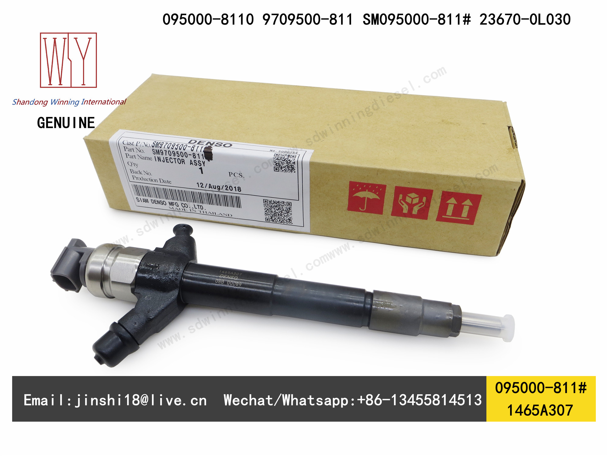 Denso Genuine and New Fuel Injector 095000-811# 095000-8110 9709500-811 SM095000-811# for Mitsubishi Pajero 1465A307