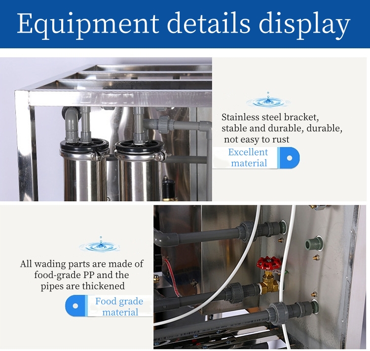 Customized 1000l/H Fully Automatic Mineral Pure Water RO Treatment Equipment For 1 Ton Reverse Osmosis Purified Water