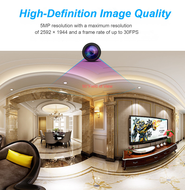 H185 USB Plug-and-Play 5-Megapixel Wide Dynamic Lens Module Effective pixel resolution: 2592*1944