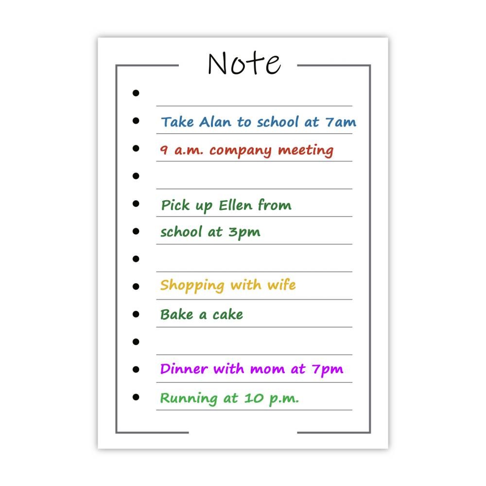 ODM SGS Dry Erase Magnetic Daily Planner Grocery List Notepad
