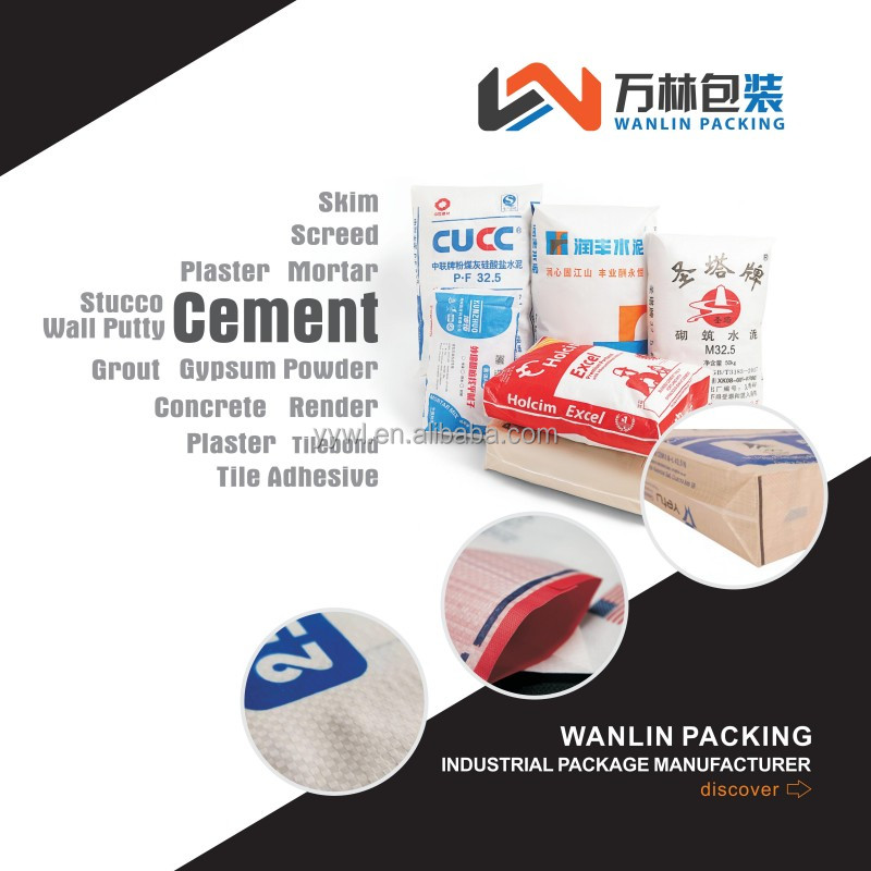 Cement Empty PP Valve Bag Block Bottom 25 KG 40 KG 50 KG