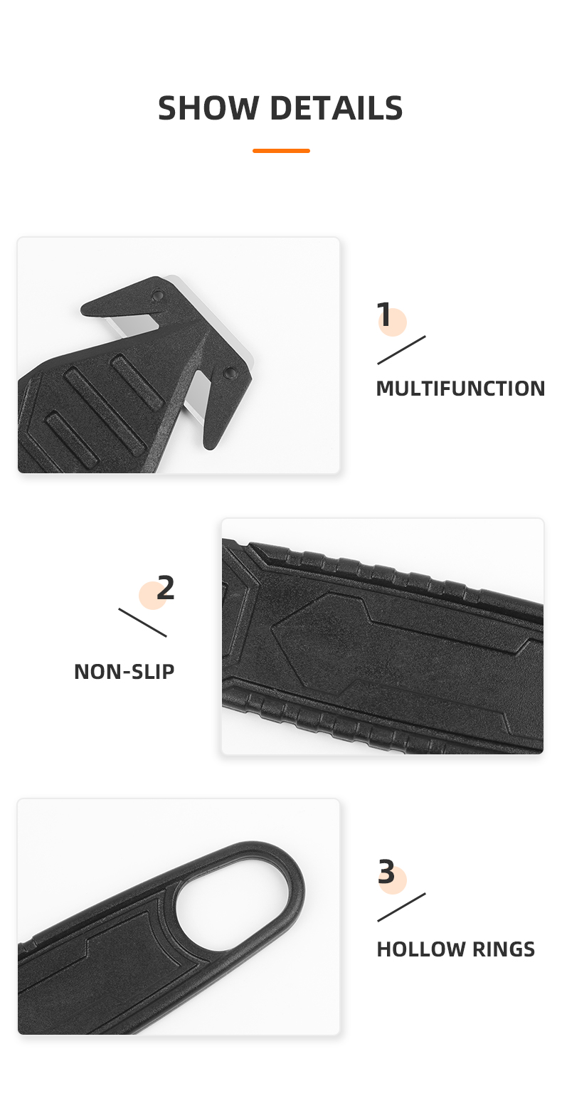 Multifunction Two Sided Concealed Blade Recessed Blade Safety Box Carton Cutter Film Cutter Knife