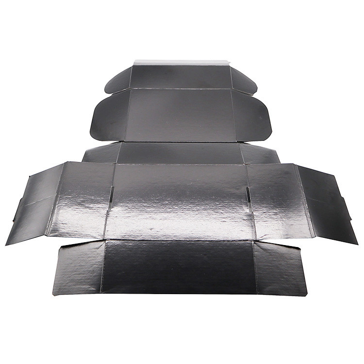 Recycled Matte Corrugated Shipping Boxes , Black Corrugated Boxes Cutsomized Size