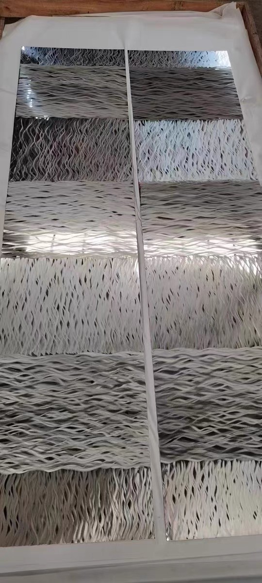 building material 304 Polished Line Pattern gold stainless steel texture decorative metal wall panels