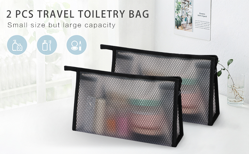 Portable Travel Toiletry Cosmetic Bag waterproof small size large makeup organizer storage