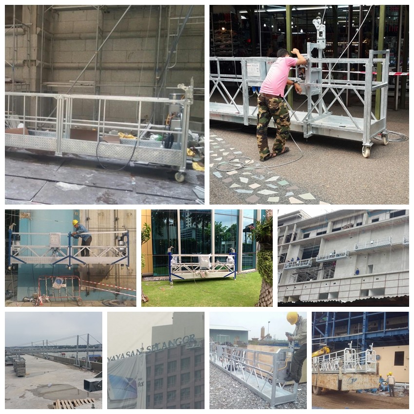 LTD80 hoist suspended rope platform ,2.2kw electric winch gondola , lifting cradle for cleaning,maintenance