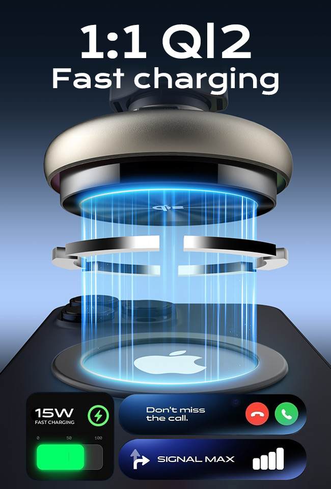 Advanced 15w Wireless Charger With Fast Heat Dissipation And Starry Sky Lighting For Automotive