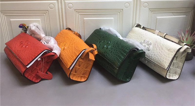 Genuine Crocodile Skin Lady Small Flap Purse Authentic Alligator Leather Women Sling Shoulder Bag Female Cross Body Bag