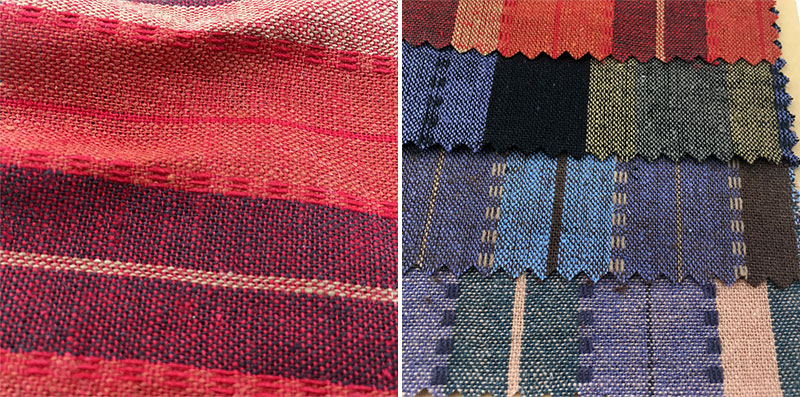 Stonewashed 80gsm-150gsm Check And Stripe Fabrics Yarn Dyed Linen For Clothing