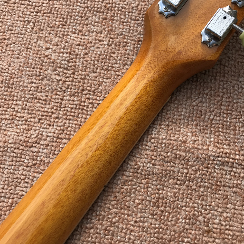 New standard LP 1959 R9 electric guitar, Flame Maple Top, frets cream binding, a piece of neck & body, Tune-o-Matic brid