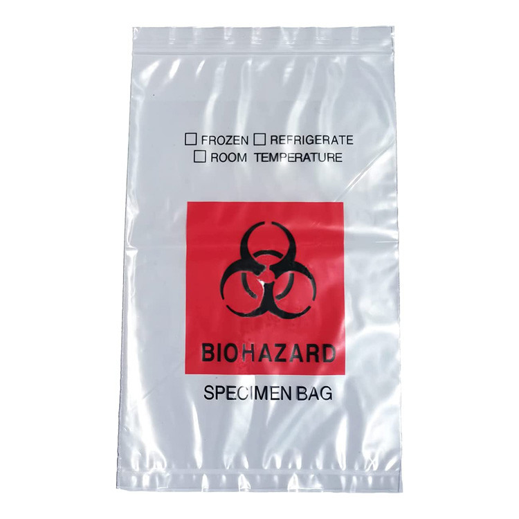 Polypropylene k Specimen Biohazard Trash Bag With Document Pouch