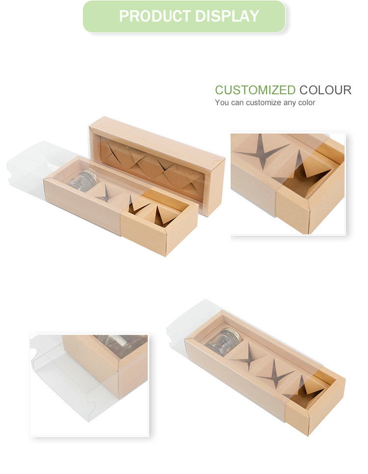 2 4 Pack Honey Jar Gift Box With Window Custom Clear Sleeves
