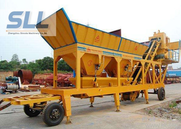 Professional Mobile Concrete Batching Plant Mobile Batch Plant Concrete With JS500 Mixer