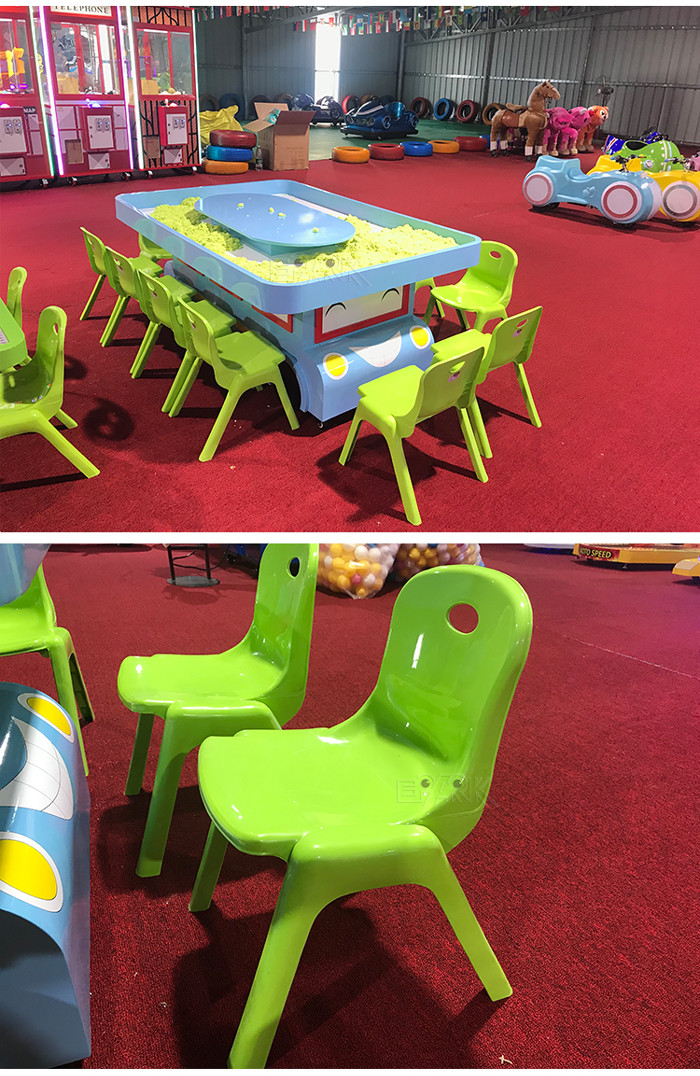 Indoor Amusement Game Machines , Commercial Painting Table Cartoon Car Sand Table Equiped Toys