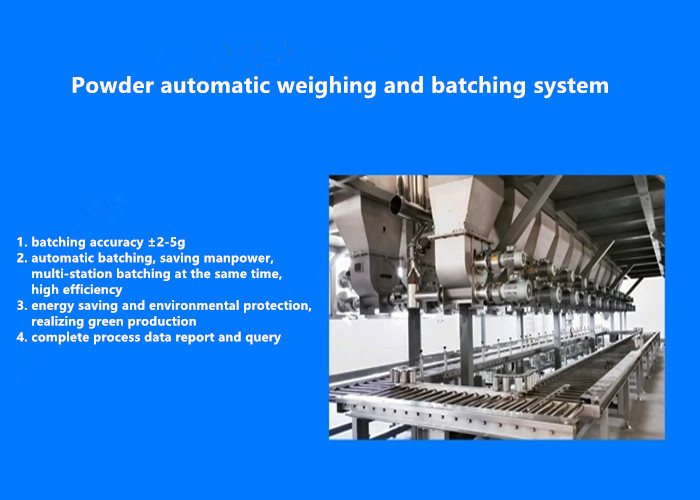 Automatic Powder Feeding Batching Mixing Line Batch Weighing Machine For Cement Glue/Putty Powder