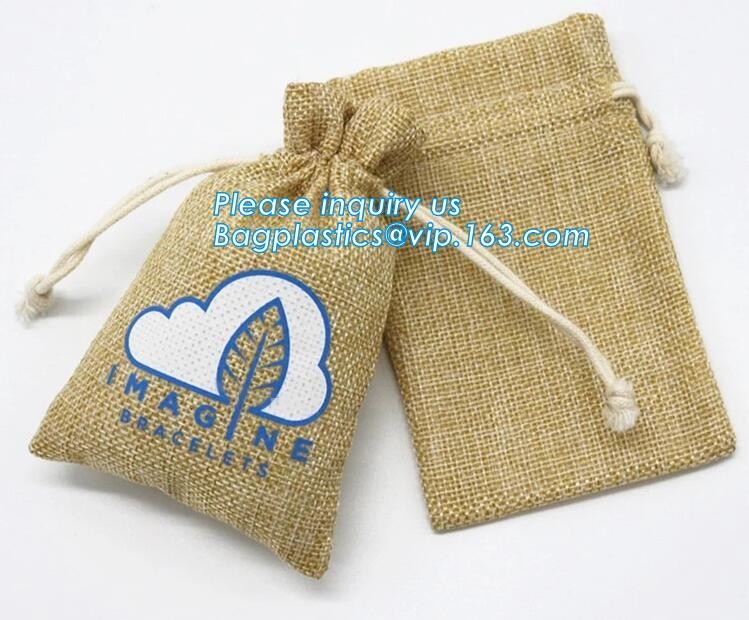 Custom cheap wedding favor gift packaging drawstring burlap jute pouch bag,drawstring jute bag burlap shopping bag new s
