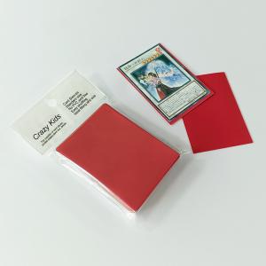 China YGO Red Small Color Card Sleeves Resealable 59X86mm Fit Card Size on sale