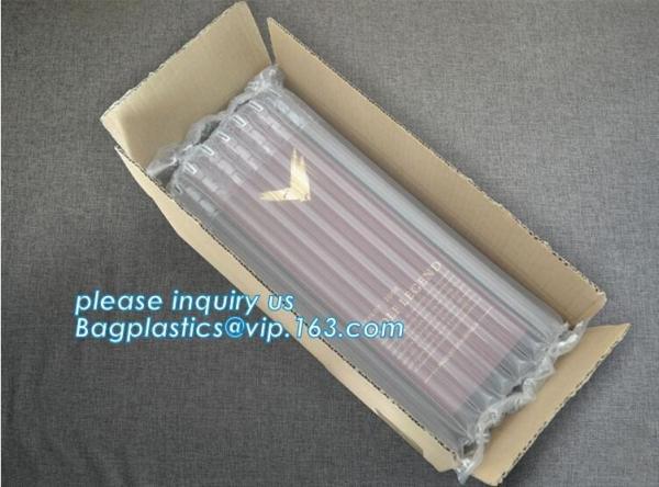 double wine bottle air bag packing, wine bottle air column bag packing,