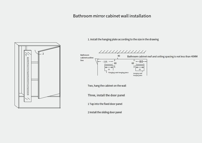 Hotel Wall Mounted Home Smart Aluminum Bathroom Mirror Cabinets With Led Light