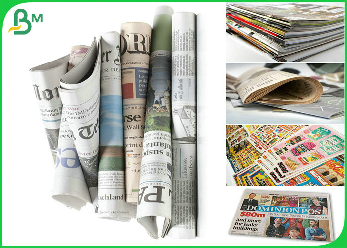 Wood Pulp 45gsm 55sm 60gsm 869mm 889mm Magazine Paper Roll For Printing 