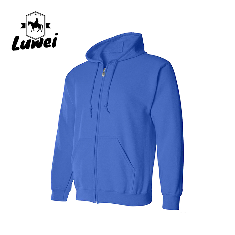 Oversized Bluzy Blank Zip 50%Polyester 50% Cotton Embroidered Slim Fit Moletons Thin Washed String Hoodies Sweatshirts