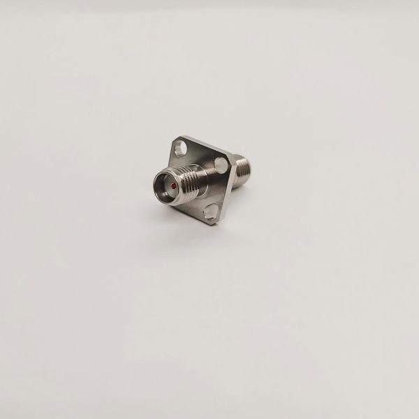 Stainless Steel Flange Adapter SMA Female To Female 4 Holes DC-18GHz RF Adapter