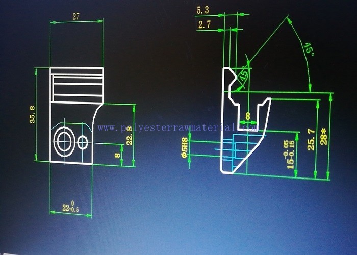 911316454 Projectile Guide Insert P7100 D1 Machinery Parts For Sulzer Loom