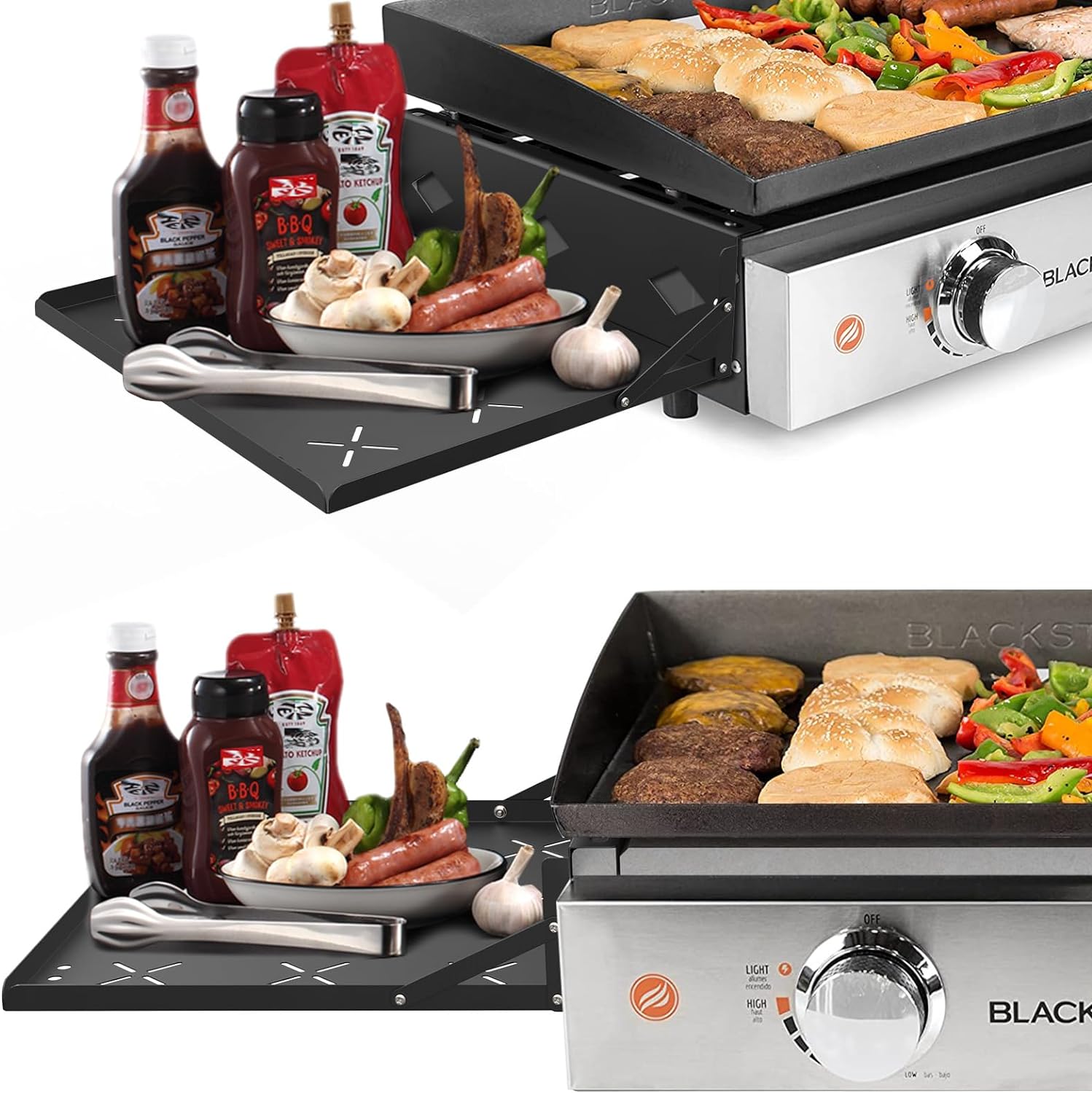 Work Process Heavy Duty Grill Side Shelf for Blackstone Griddle Griddle Accessories