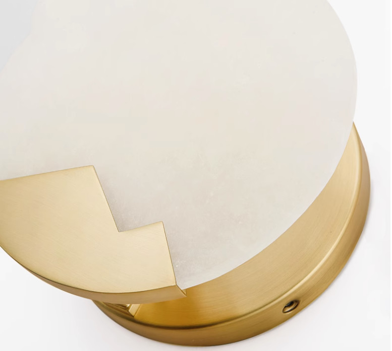 Modern wall lamp round glass bedroom bedside lamp designer light luxury lamp Nordic living room background wall lamp