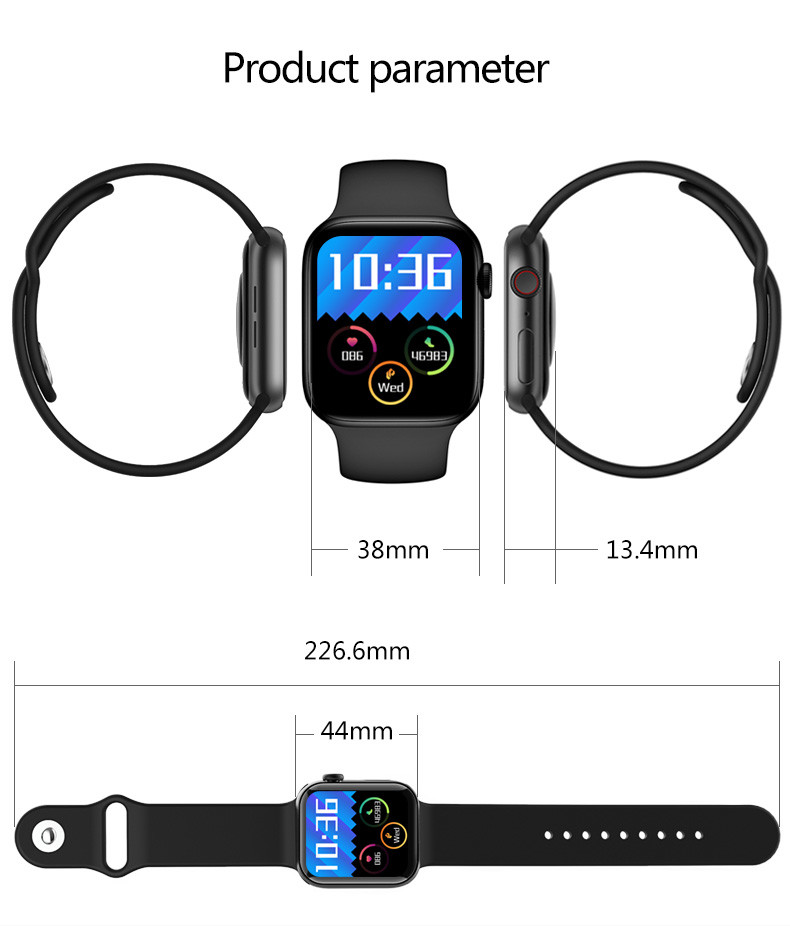 IPS 360x385 Wireless Charging Smartwatch Android IOS 170mAh