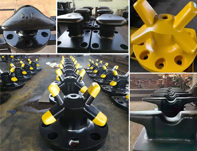 Marine Cast Iron Mooring Bollards Horn Staghorn