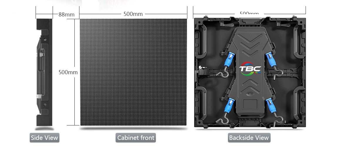 Ultra Thin Led Screen pixel 3.91mm , Stage Slim Led Visual Display