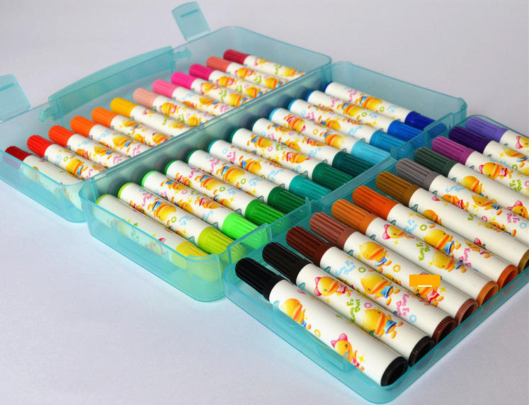 36 Colors Non-toxic Art Marker Set for Kids Watercolor Creative Stationery Supplies