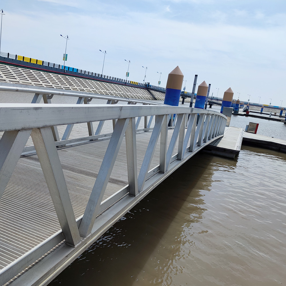 Aluminum Gangway With Handrail Floating Walkway Bridge For Marina dock Pontoon