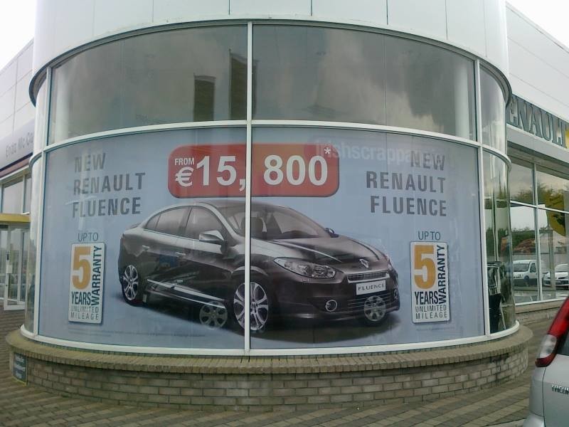 Different transmittance perforated one way vision vinyl sticker for solvent/eco-solvent printing