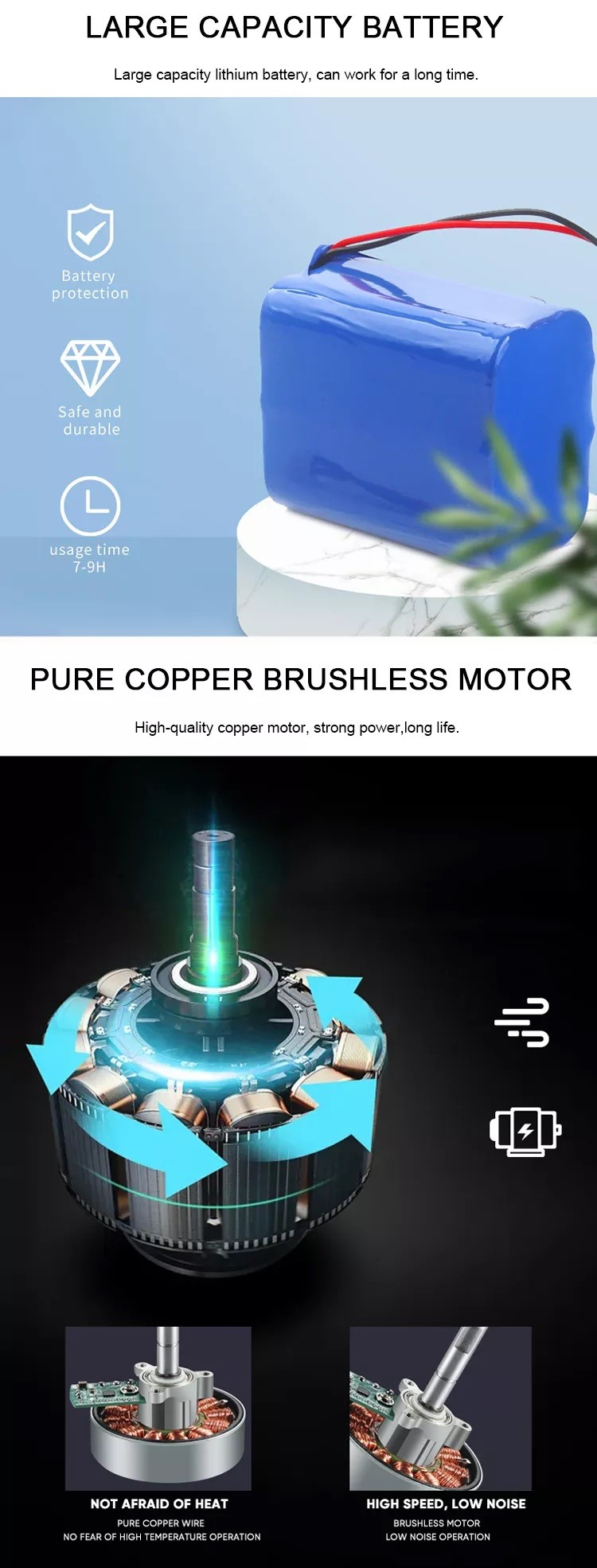 48inch Rechargeable Solar Standing Fan With Stand Plastic Electric Powered