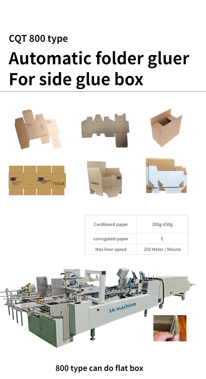 Professional Pneumatic Folder Gluing Machine for 4/6 Corner Box Driven Type Pneumatic