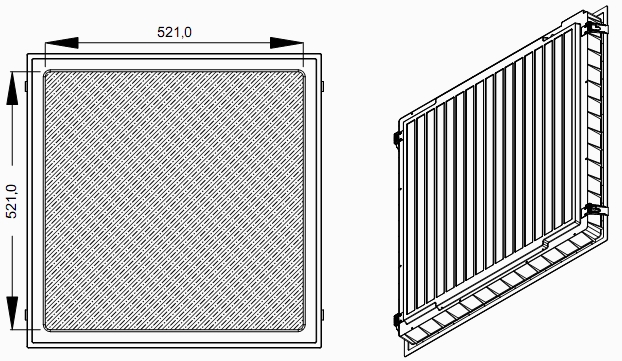 45W Dimmable SAA ERP TUV C-Tick LED Panel Light 600 x 600MM , Square LED Office Panel Lighting