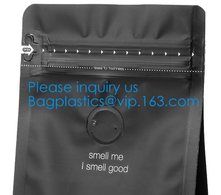 Side Sealed Square Flat Box Bottom Coffee Packaging Bags,Side Seal Gusset Food Grade Packaging Bags With Zip lockk Organic
