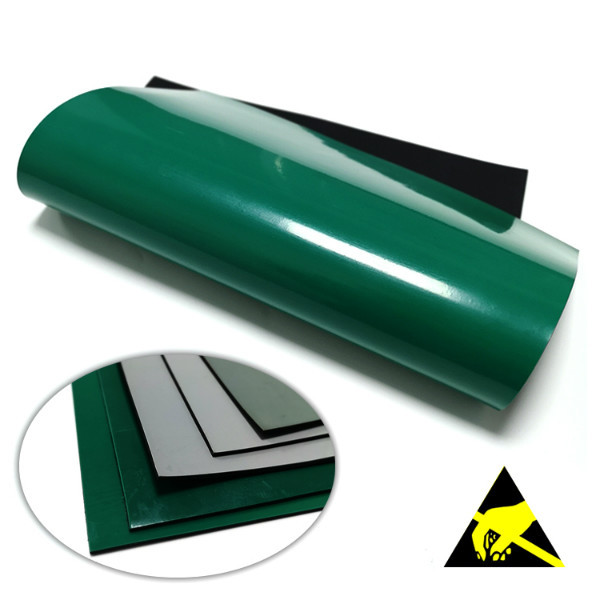 Green Blue Black Grey ESD Rubber Mat Anti Static For Workplace Table / Floor