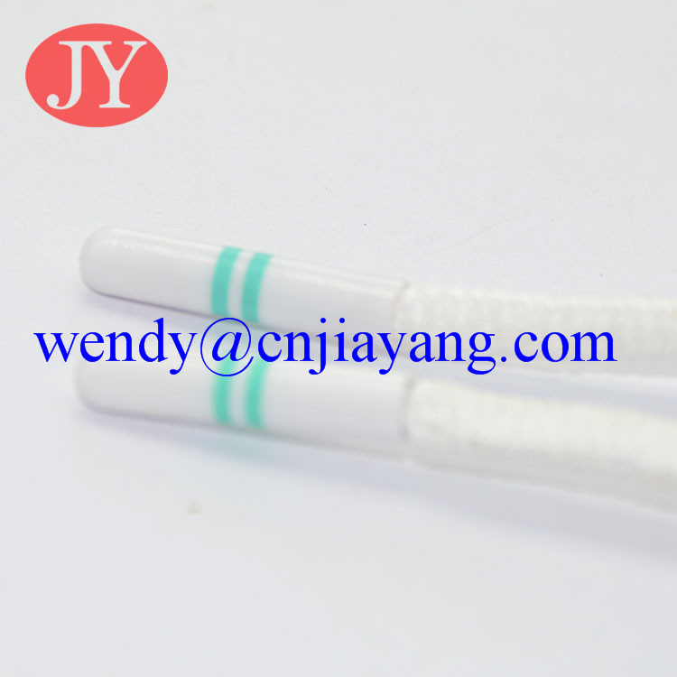 Custom color and Rolling pring logo custom logo plastic aglet for garment hoodies cord