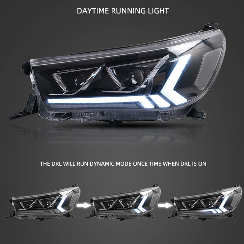 Durable Turning LED Headlight Tail Light With Halogen Light Bulb