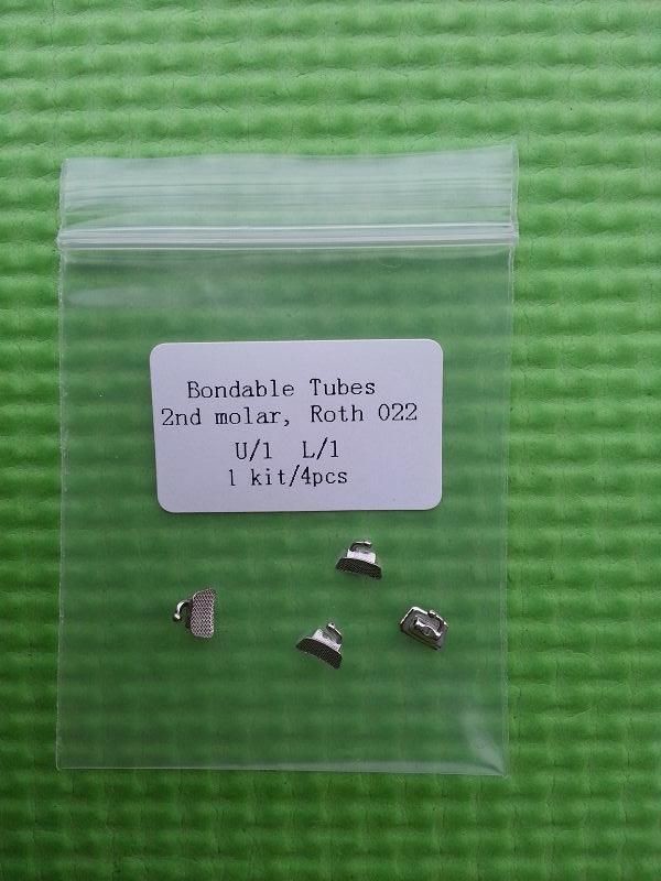 Non Convertible Buccal Bondable Tubes , Single Type Metal Orthodontic Tube